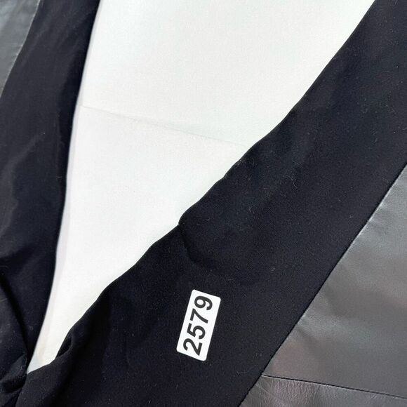 Classiques Entier Pants Womens 10 Lamb Leather Panels Black Skinny Moto - Picture 7 of 9